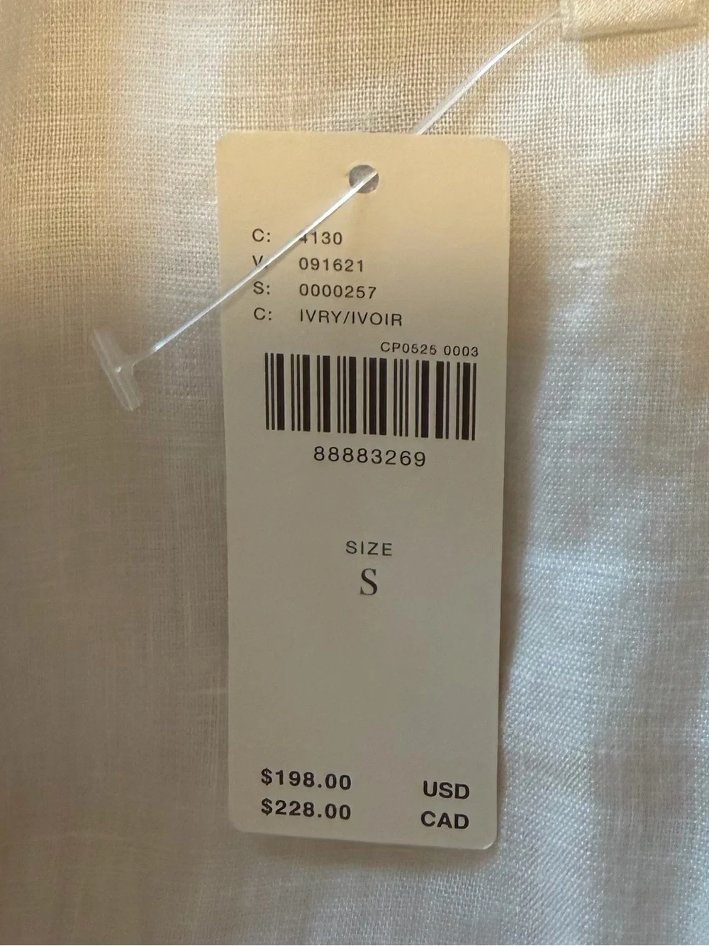 Anthropologie Cream V-Neck Tiered Button Maxi Dress - Picture 4 of 5